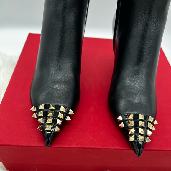 Valentino Garavani | Rockstud Alcove Leather Ankle Boots - Picture 5 of 15